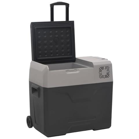 Borsa Frigo con Manico e Ruote Nera e Grigia 30 L Polipropilene - Foto 2