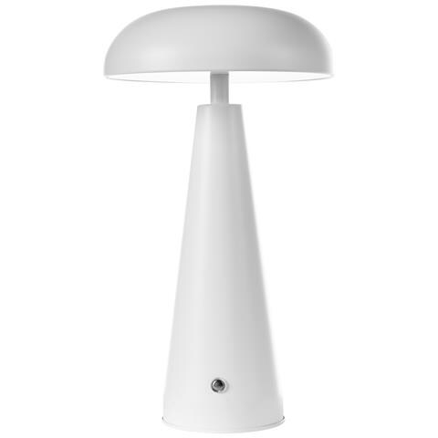 Lampada Da Tavolo Senza Fili A Led Bocono Con Dimmer Metallo Bianco - Foto 2