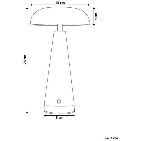 Lampada Da Tavolo Senza Fili A Led Bocono Con Dimmer Metallo Bianco - Foto 5