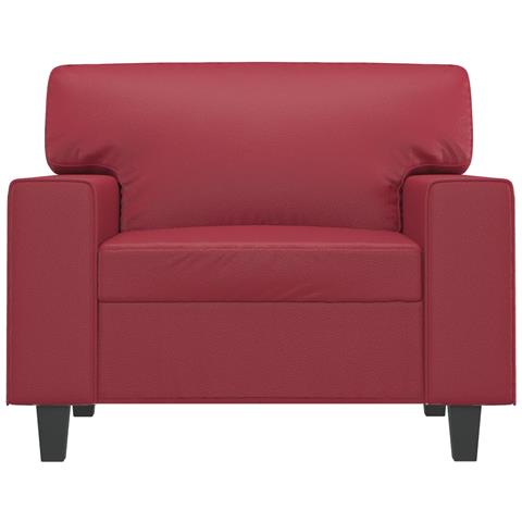 Poltrona Rosso Vino 60 Cm In Similpelle - Foto 3