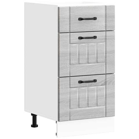 Base Da Cucina Lucca Grigio Sonoma In Legno Multistrato - Foto 2