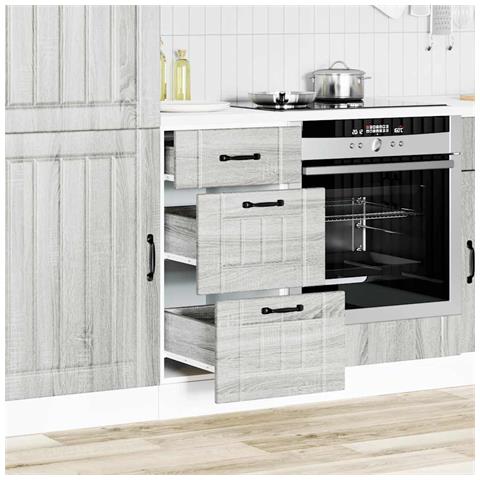 Base Da Cucina Lucca Grigio Sonoma In Legno Multistrato - Foto 3