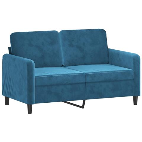 Set Di Divani 2 Pz Blu In Velluto - Foto 3