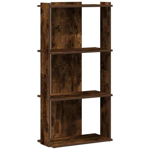 Libreria A 3 Ripiani Rovere Fumo 60x30x120 Cm Legno Multistrato - Foto 2