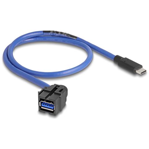 Modulo Keystone USB 5 Gbps A femmina per USB Type-C maschio con cavo - Foto 1