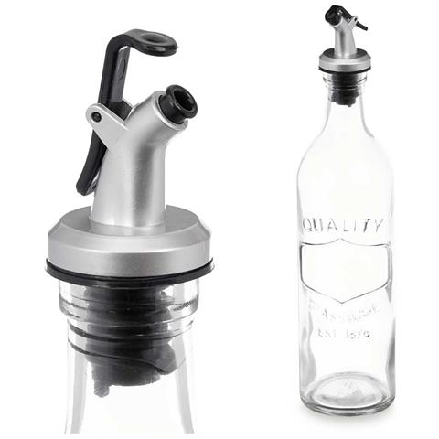 Dam Vaso Olio Tondo 500ml Rilievo 6,5x6,5x29,5 Cm. Colore Trasparente - Foto 2