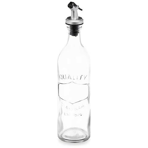 Dam Vaso Olio Tondo 500ml Rilievo 6,5x6,5x29,5 Cm. Colore Trasparente - Foto 1