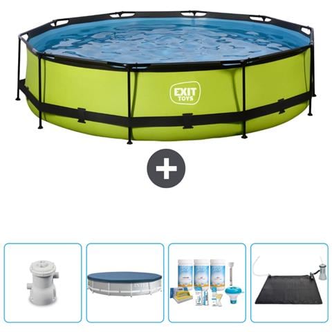 Piscina Fuori Terra - In Giro - 360x360x76 Cm - Groen - Include Accessori Coordinati Cb18 - Foto 1