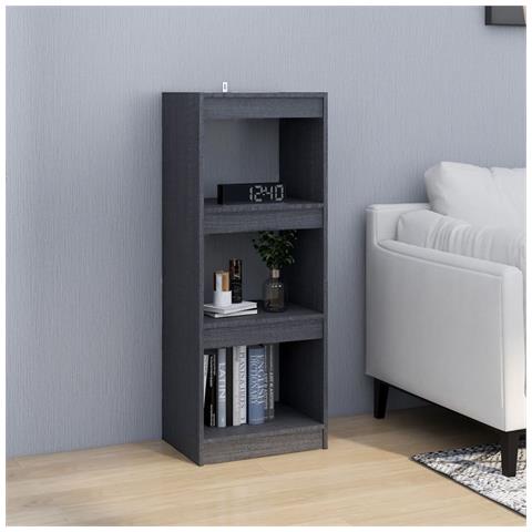 Libreria /divisorio Grigio 40x30x103,5 Cm Legno Massello Di Pino - Foto 2