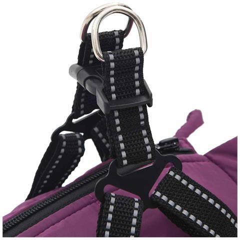 Cappotto Cani Imbracatura Impermeabile Riflettente Viola L32 - Foto 9