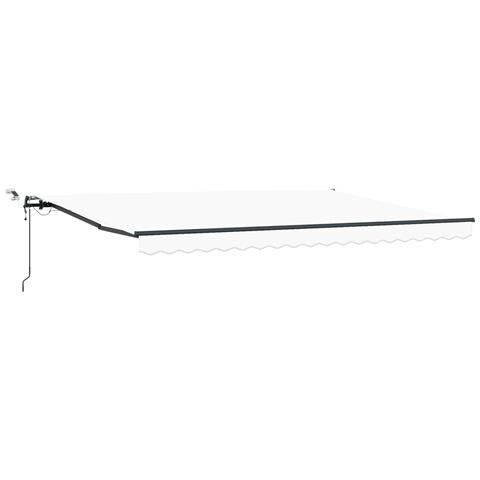 Tenda Retrattile Automatica con LED Bianca 450x350 cm, Tessuto di Ricambio per Tenda  4.5x3.5 m Bianca - Foto 1