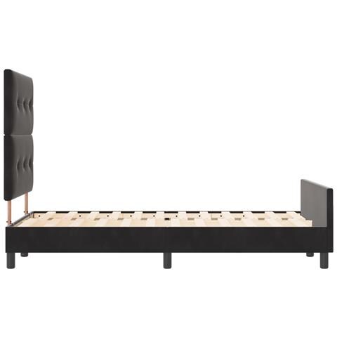 Letto Nero 120x190 cm Velluto - Foto 9