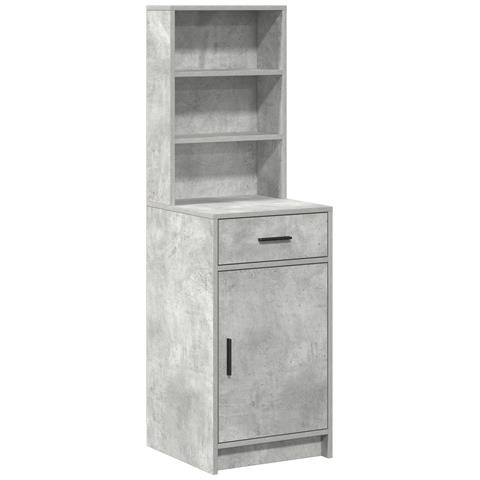 Armadio alto Grigio cemento 40x41x135 cm Legno ingegnerizzato - Foto 1