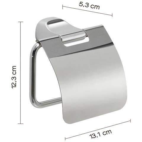 Portarotolo Coperto Da Muro In Acciaio Inox E Cromall St25 Gedy Serie Stelvio Cromato - Foto 2