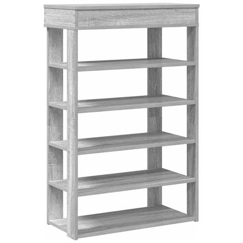 Scarpiera Grigio Sonoma 60x30x98 cm in Legno Multistrato - Foto 1