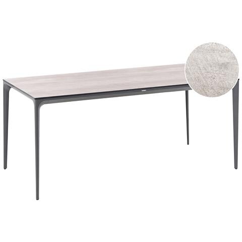 Tavolo Da Pranzo Da Giardino Sovareto 180 Cm 90 Cm Simil Legno Grigio Chiaro - Foto 2