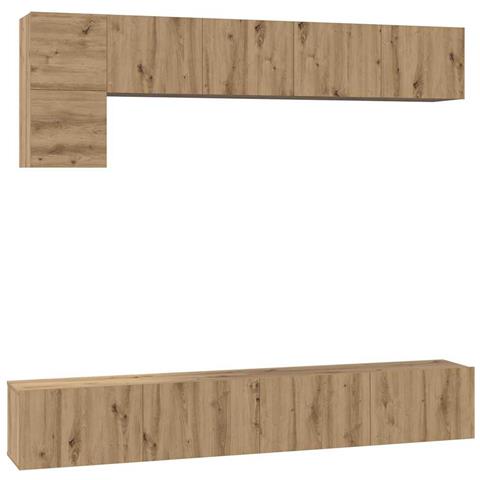 Set mobile TV 5 pcs rovere artigianale 100 x 30 x 30 cm - Foto 1