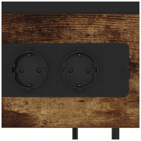 Armadio da Notte Rovere fumo 40 x 27 x 76 cm Legno multistrato - Foto 9