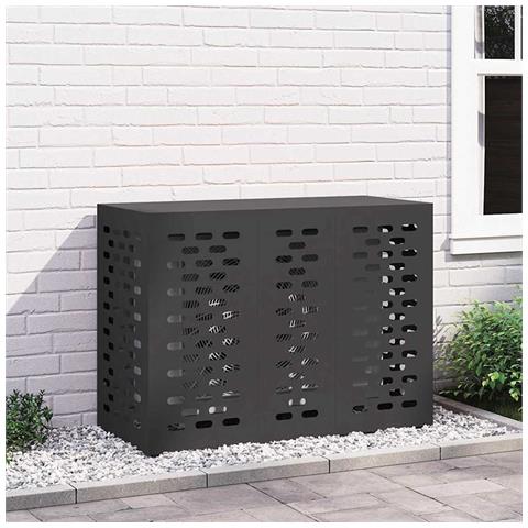 Copertura per condizionatore d'aria Nero 110 x 50 x 80 cm - Foto 2