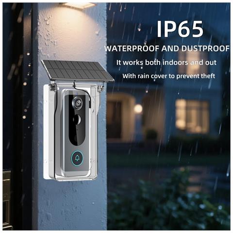 Videocitofono Smart Wireless Hd Con Copertura Antipioggia, Visione Notturna E Audio Bidirezionale - Foto 7