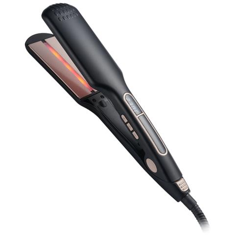 Piastra Per Capelli A rarossi Con Placche In Ceramica E Temperatura Regolabile, Spina Ue Black - Foto 1