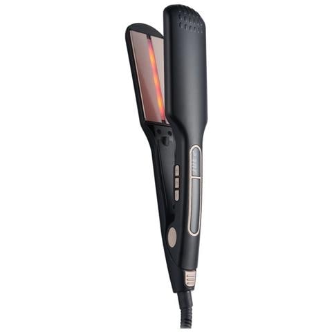 Piastra Per Capelli A rarossi Con Placche In Ceramica E Temperatura Regolabile, Spina Ue Black - Foto 2