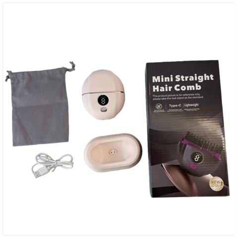 Mini Pettine Lisciante Portatile Senza Fili Con Base Di Ricarica Pink - Foto 1