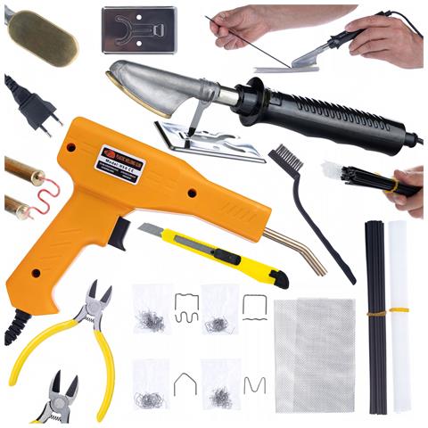 Lutatrice Per Plastica Con Set Di Reti E Graffettatrice - Design Ergonomico, 200 Graffette, 230v, 50w, 750°c, Valigetta - Foto 1