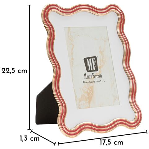 Cornice Portafoto Elizabeth Rossa In Zinco Profilo Ondulato 15x20 Cm - Foto 6