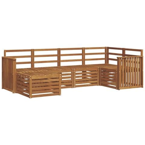 Set divani 6 pcs Naturale Legno di Acacia Massello - Foto 1