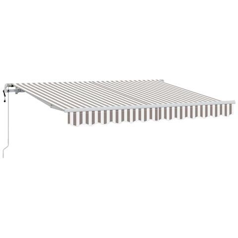 Tenda retrattile Grigio chiaro e bianco 450 × 350 cm - Foto 1