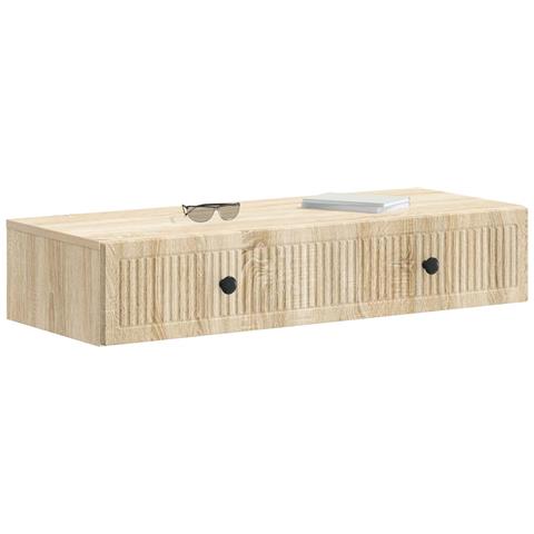 Tavolino da Parete Laterale Rovere Sonoma 87,5 x 34,5 x 17 cm - Foto 2