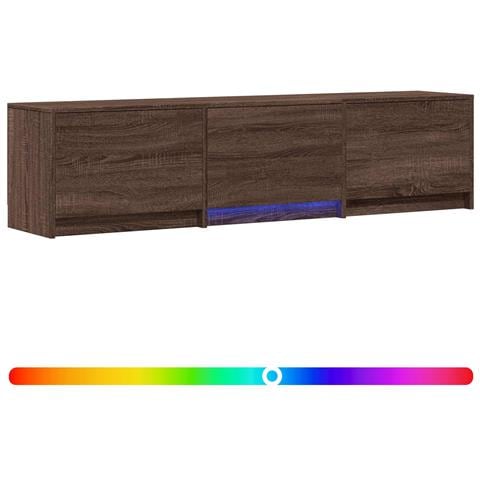 Mobile TV con LED con LED Quercia marrone 165 x 34 x 40 cm - Foto 1