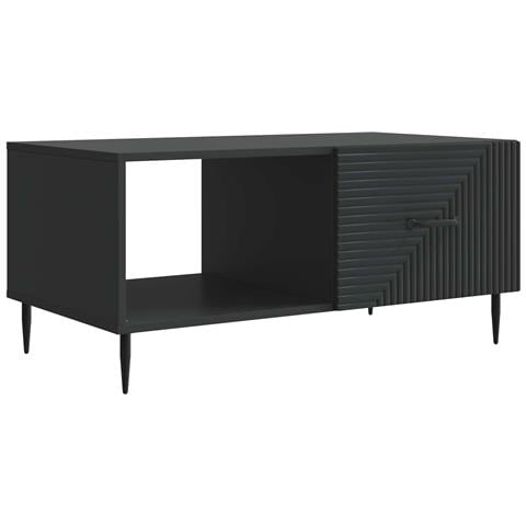 Tavolino da salotto Nero 90 x 50 x 40 cm Legno ingegnerizzato - Foto 1