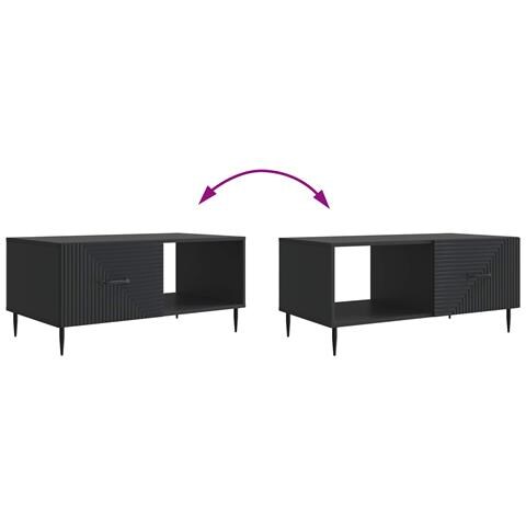 Tavolino da salotto Nero 90 x 50 x 40 cm Legno ingegnerizzato - Foto 9