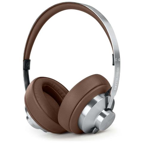 M-298 SBR cuffia e auricolare Con cavo e senza cavo A Padiglione Musica e Chiamate Bluetooth Marrone, Argento - Foto 1