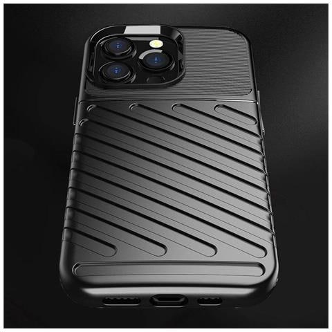 Thunder Case Flessibile, Resistente, Copertura Tpu Per Iphone 13 Pro, Nera - Foto 2