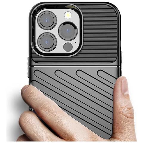Thunder Case Flessibile, Resistente, Copertura Tpu Per Iphone 13 Pro, Nera - Foto 7