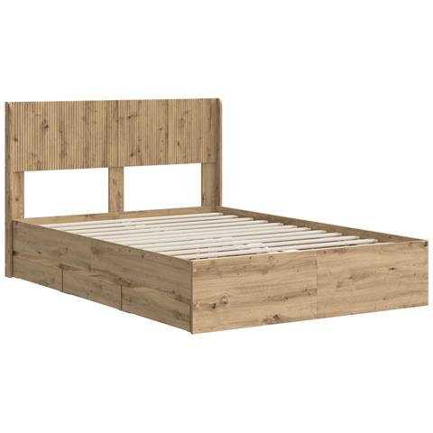 Struttura del letto con stoccaggio e testata Artisan Oak - Foto 2