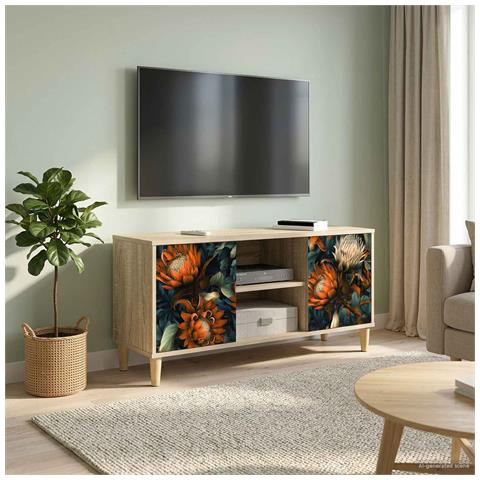 Mobile TV LOCHEM 102 x 33 x 50 cm Sonoma Legno ingegnerizzato - Foto 2