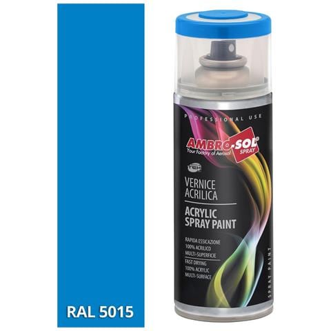 Bomboletta Vernice Spray Brillante Azzurro Cielo Interni Esterni Universale - Foto 3
