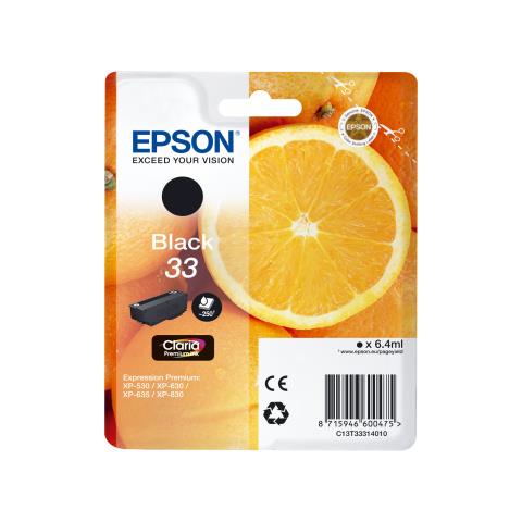 C13T33314012 Cartuccia Ink Originale Nera per Expression Premium XP-530 Capacità 250 Pagine - Foto 2