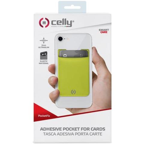 Tasca Portacarte Adesiva POCKETFIX per Smartphone Gialla - Foto 2