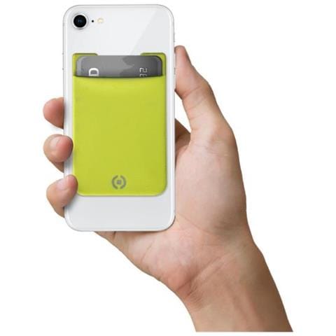 Tasca Portacarte Adesiva POCKETFIX per Smartphone Gialla - Foto 3