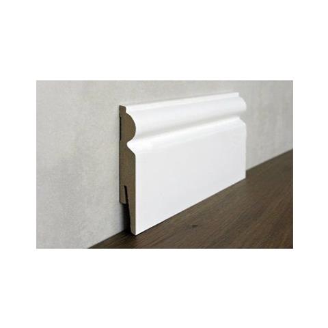 Battiscopa In Mdf Bianco Altissimo Gran Ducale Veneziano 110x15 (asta 2420mm) (prezzo al metro lineare)  - Foto 1