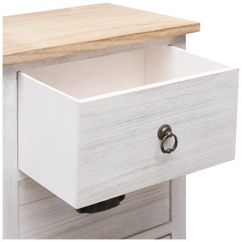 Mobiletto 35x25x87 cm in Legno di Paulownia - Foto 8