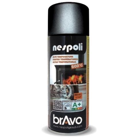 Smalto Spray Acrilico Alte Temperature Nero Opaca 400 Ml Bravo - Foto 1