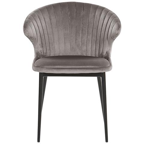 Set Di 2 Sedie In Velluto Grigio Augusta - Foto 14