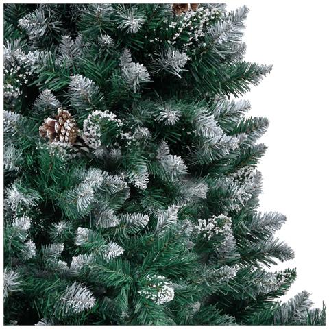 Albero Di Natale Artificiale Con Pigne E Neve Bianca 150 Cm - Foto 7