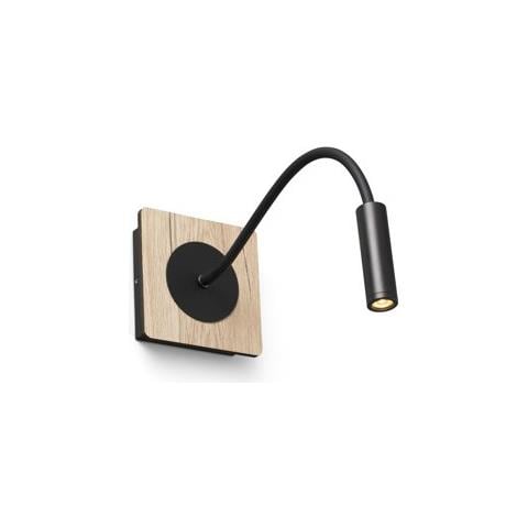 Lampada Da Parete A Led In Legno Nera 2w 3000k - Foto 3